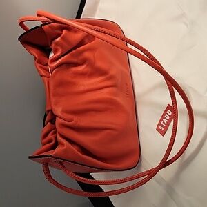 Staud Kiki Shoulder Bag in Blood Orange